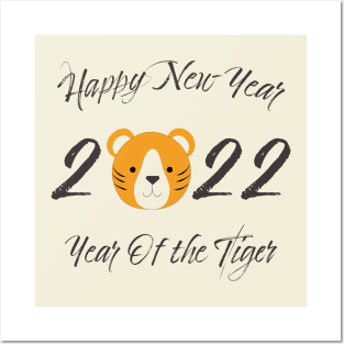 Happy New Year 2022 Year of the Tiger Posters and Art